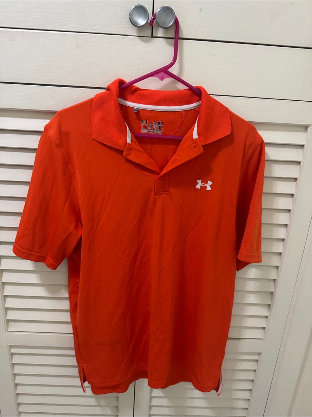 Under Armour Men’s Bright Orange Polo Performance Shirt